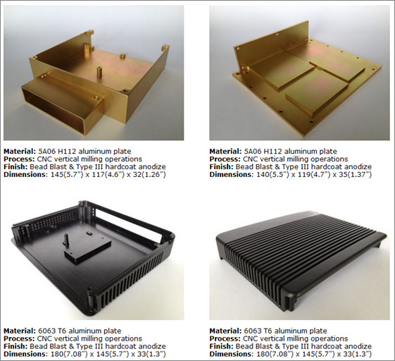 Pièces en aluminium de anodisation de précision de commande numérique par ordinateur 6061 pièces de structure de cavité de filtre